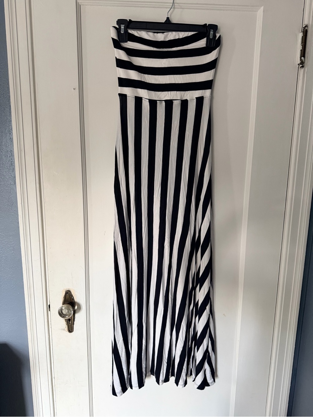Mossimo Supply Co. Black and White Striped Maxi Dress